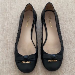 Prada Leather Ballet Flats